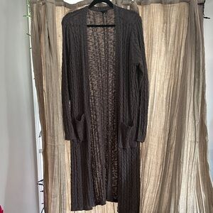 Torrid Dark Brown Cable Knit Cardigan
